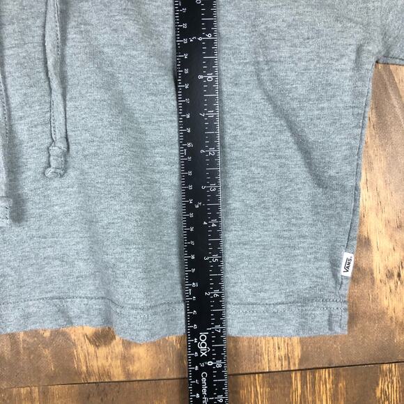 Vans Womens Sweater Gray Hooded Cropped Comfy Streetwear Y2K Small - Picture 7 of 11